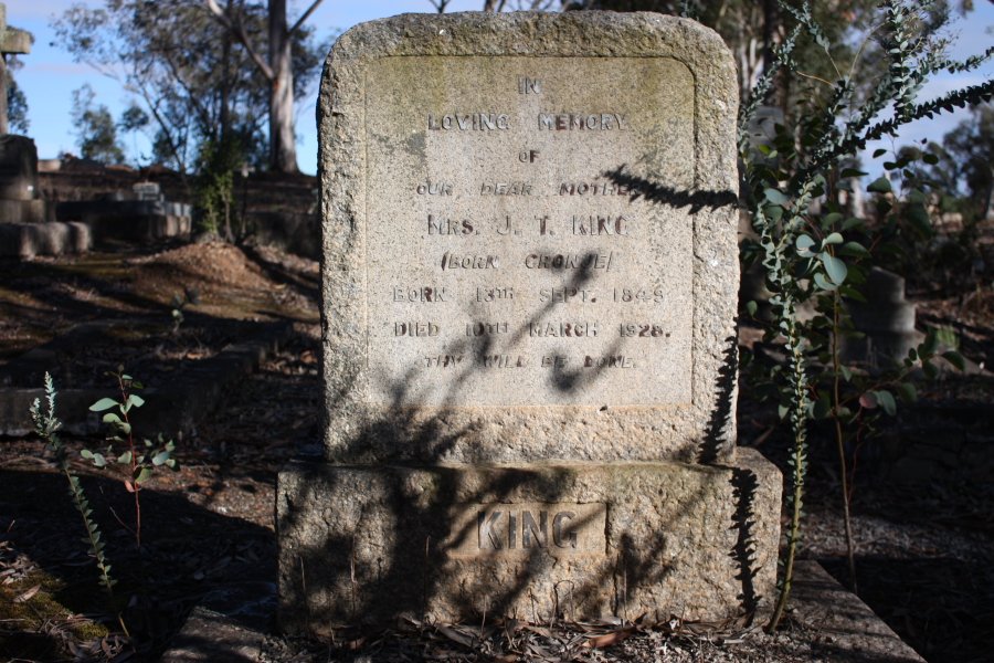 KING J.T. 1849-1928 nee CRONJE