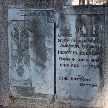 OLIESLAGER Henry 1895-1929
