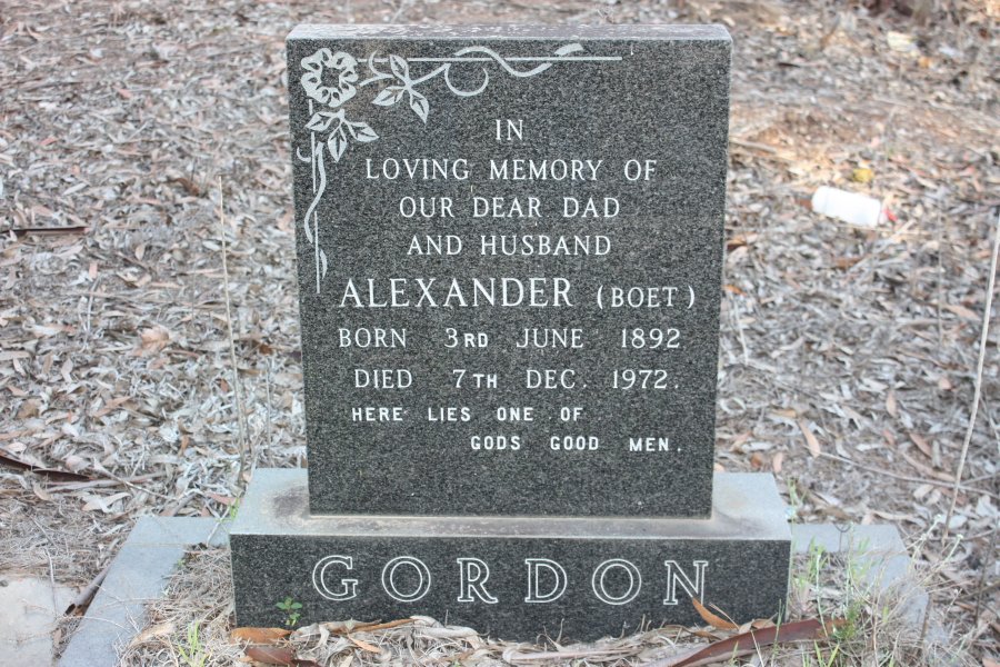 GORDON Alexander 1892-1972