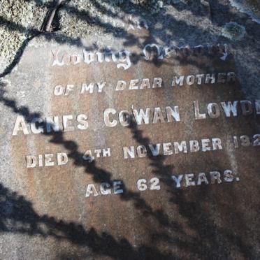 LOWDEN Agnes Cowan -1927