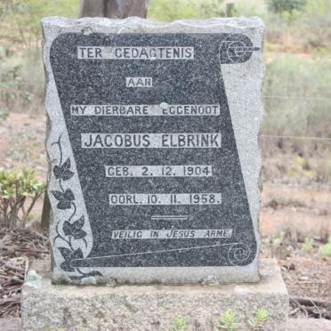 ELBRINK Jacobus 1904-1958