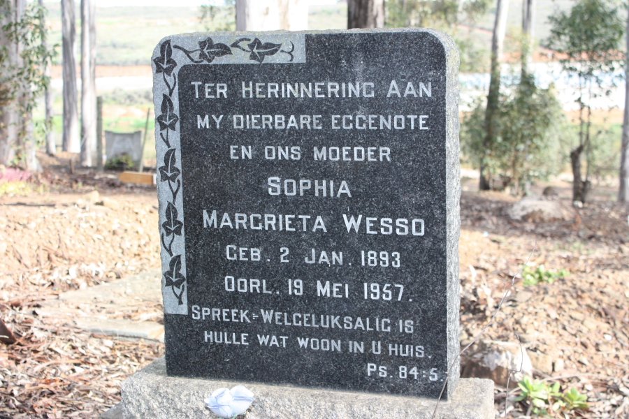 WESSO Sophia Margrieta 1993-1957