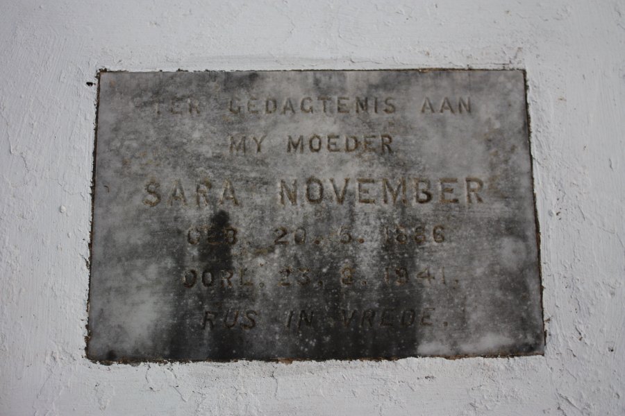 NOVEMBER Sarah 1886-1941