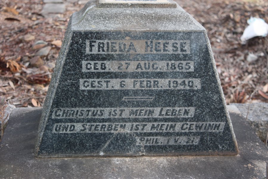 HEESE Frieda 1865-1940