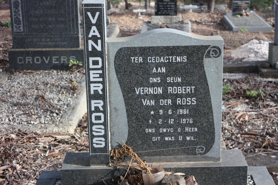 ROSS Vernon Robert, van der 1961-1976