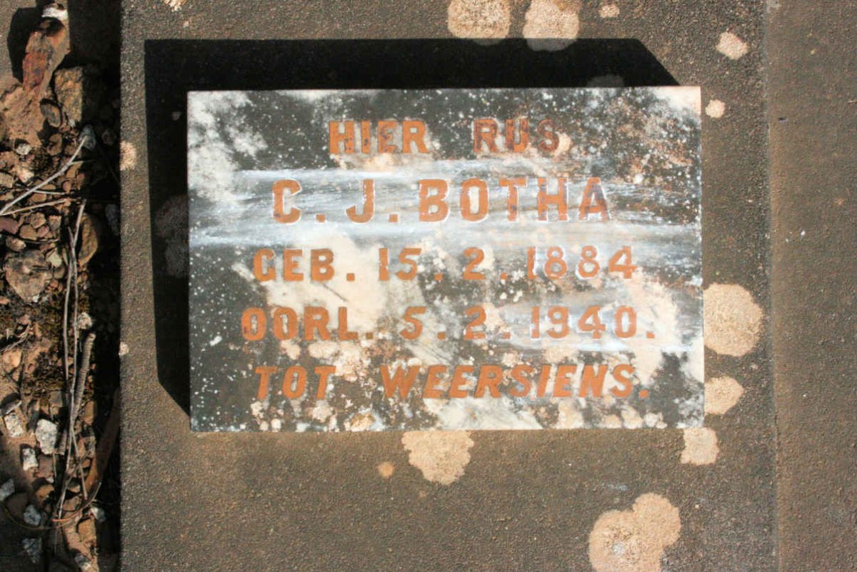 BOTHA C.J 1884-1940