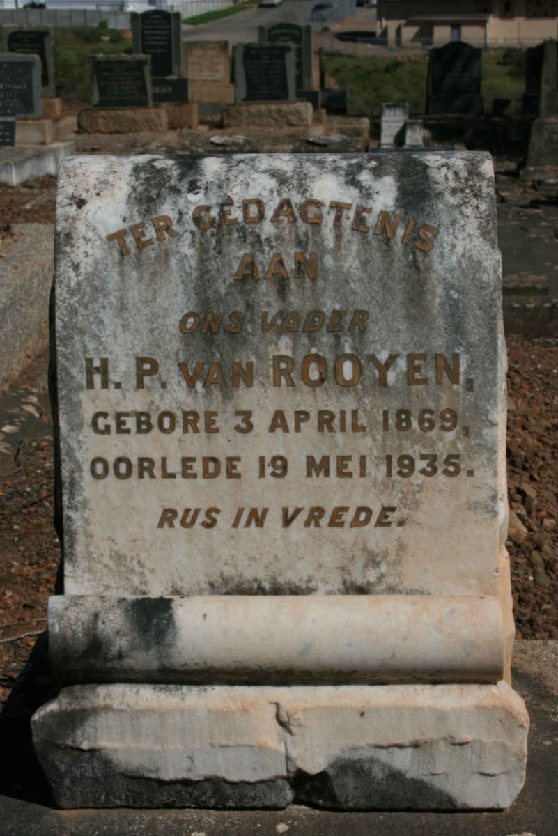 ROOYEN H.P., van 1869-1935