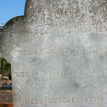 JORDAAN Susana J.C. 1851-1935