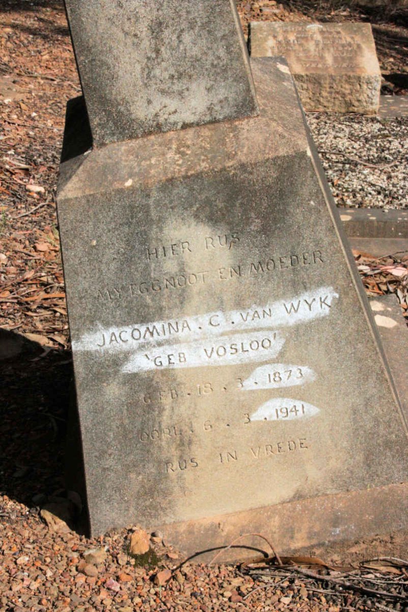 WYK Jacomina C., van neé VOSLOO 1873-1941