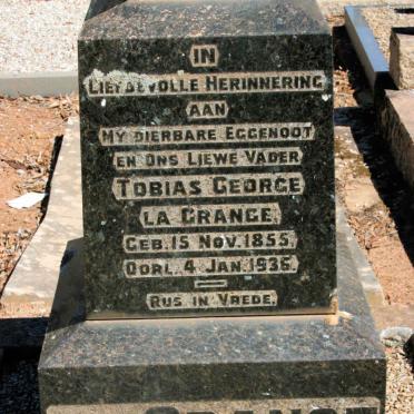 GRANGE Tobias George, la 1855-1936