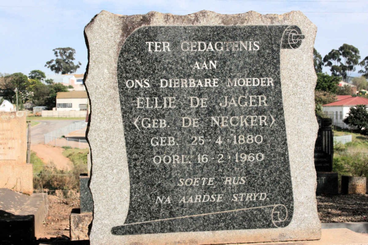 JAGER Ellie, de neé DE NECKER 1880-1960