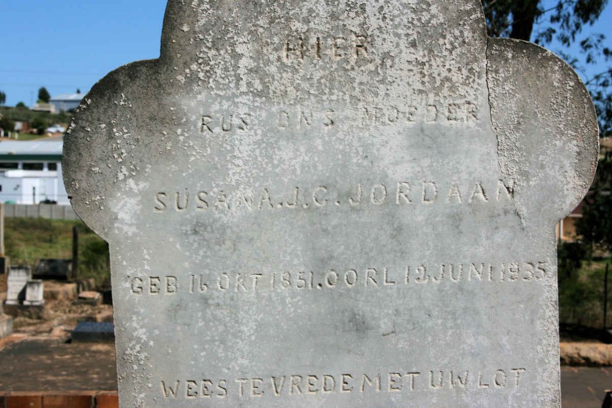 JORDAAN Susana J.C. 1851-1935