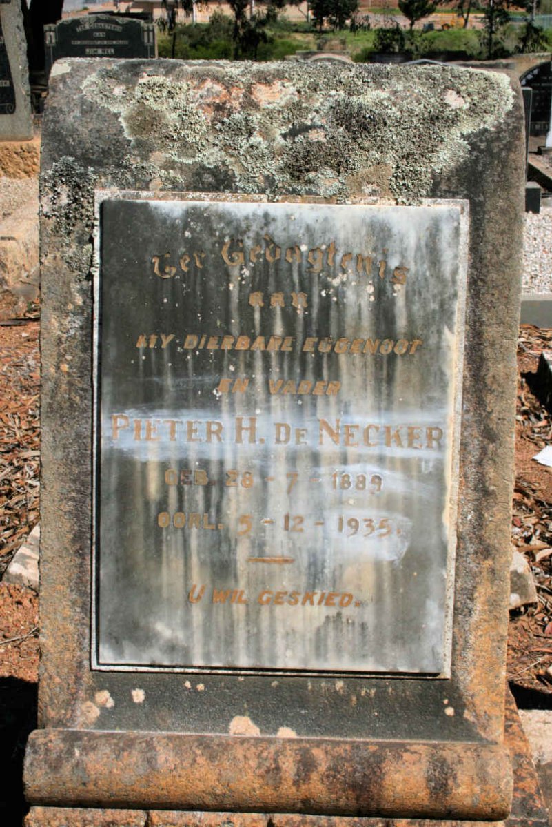 NECKER Pieter H., de 1889-1935