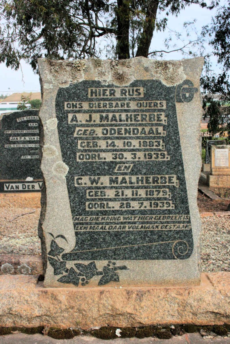 MALHERBE C.W. 1879-1939 &amp; A.J. ODENDAAL 1883-1939