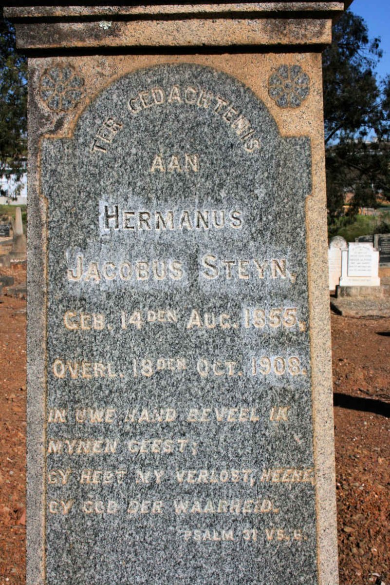 STEYN Hermanus Jacobus 1855-1908