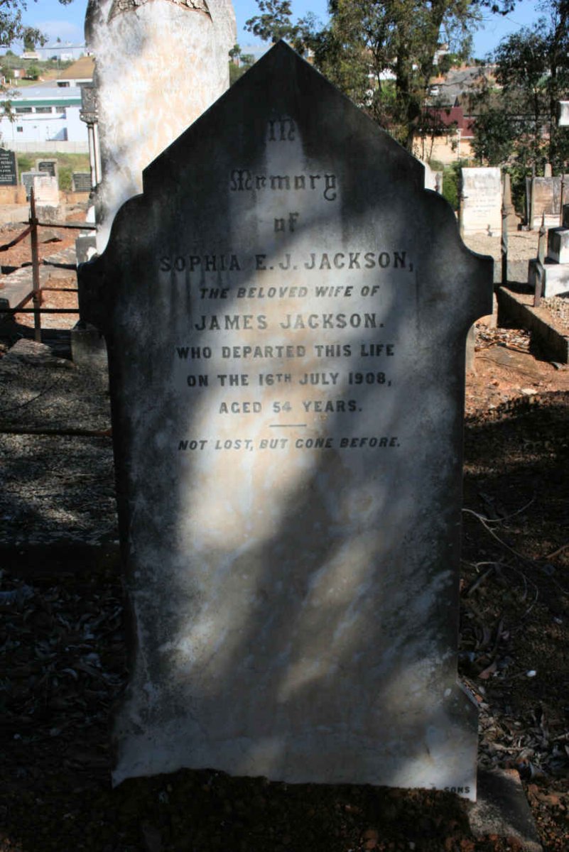 JACKSON Sophia E.J. -1908