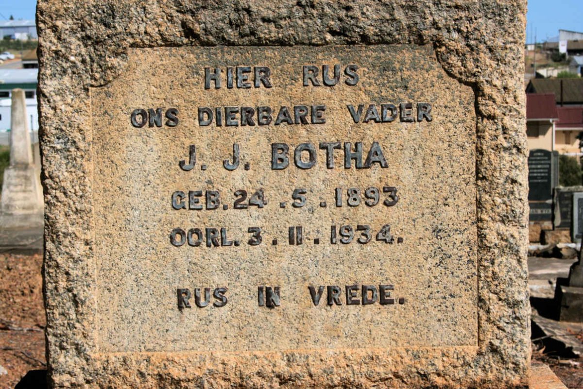 BOTHA J.J. 1893-1934