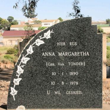 HOFMEYR Anna Margaretha neé VAN TONDER 1890-1978