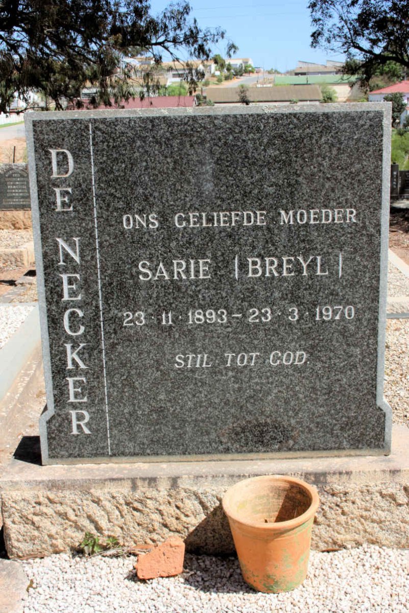 NECKER Sarie, de neé BREYL 1893-1970