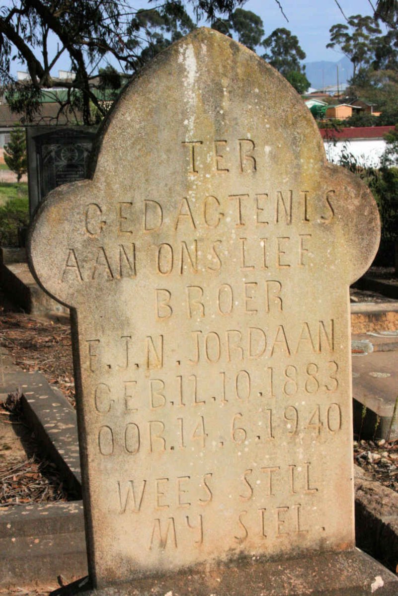 JORDAAN F.J.N. 1883-1940