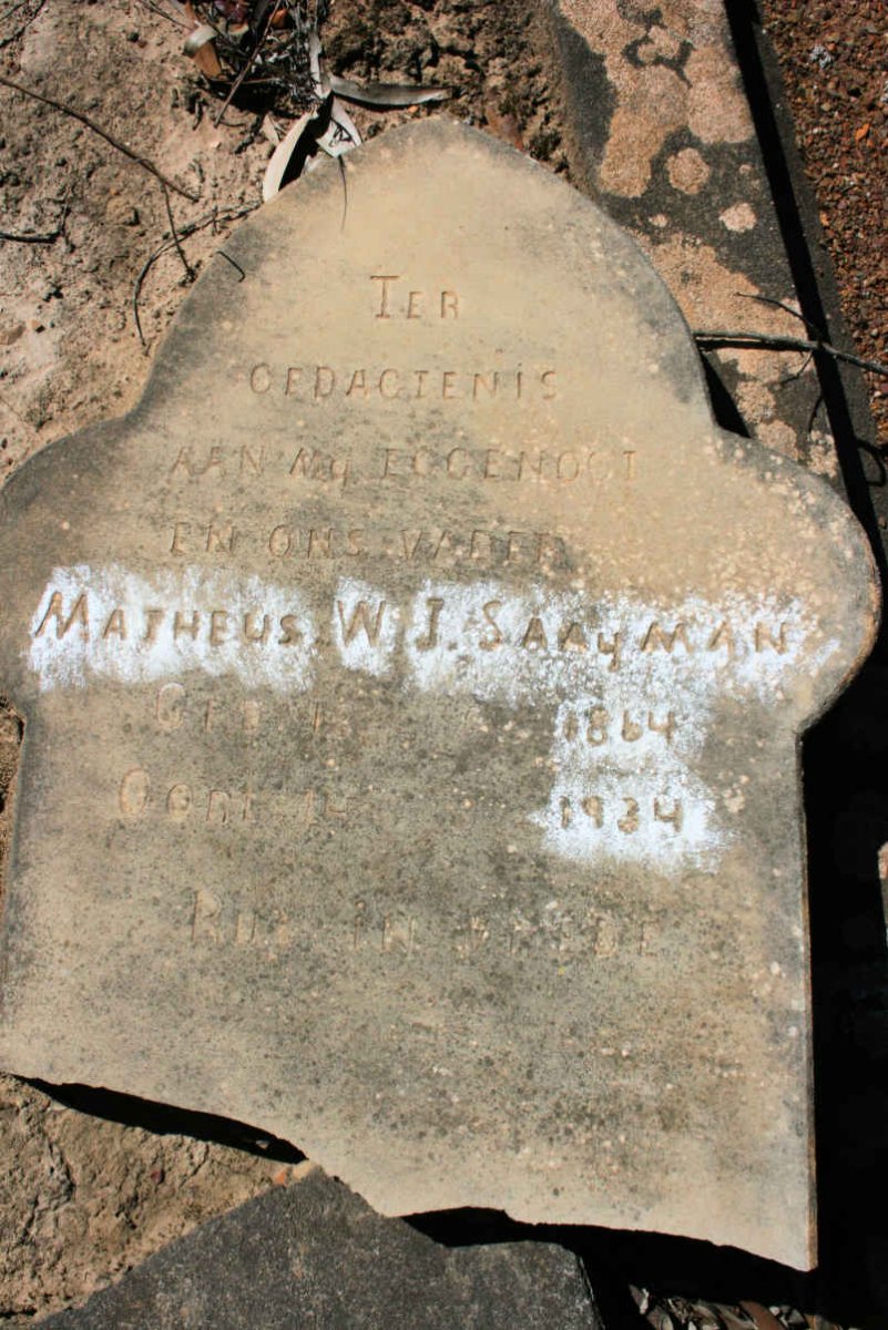 SAAYMAN Matheus W.J. 1864-1934