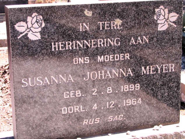 MEYER Susanna Johanna 1899-1964