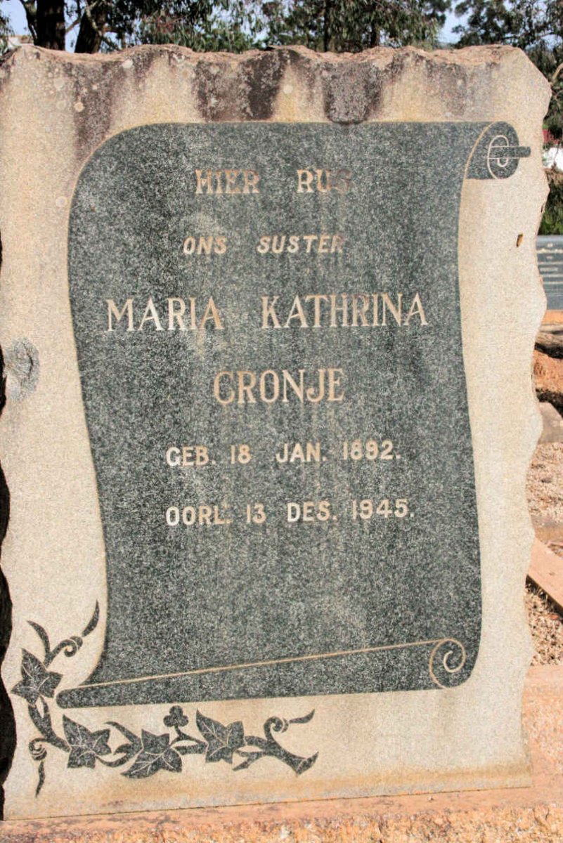 CRONJE Maria Cathrina 1892-1945