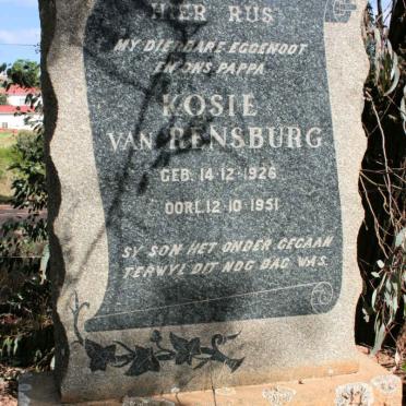 RENSBURG Kosie, van 1926-1951