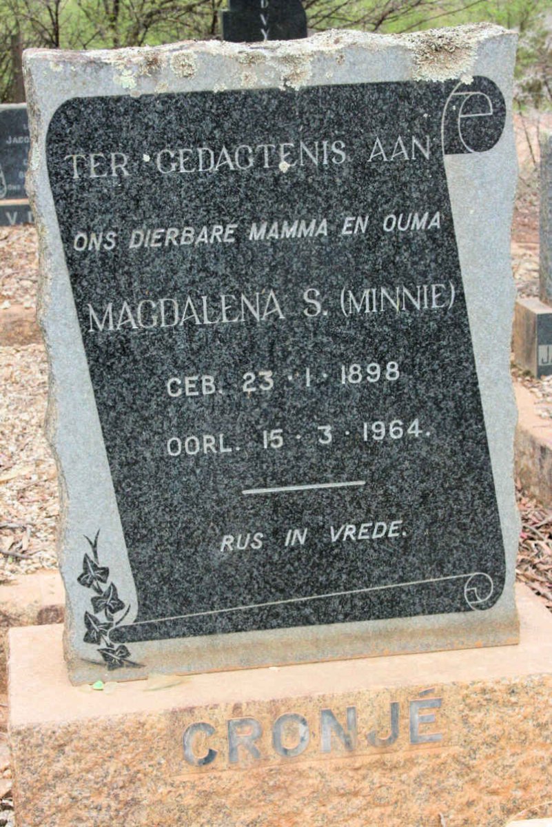 CRONJE Magdalena S. 1898-1964