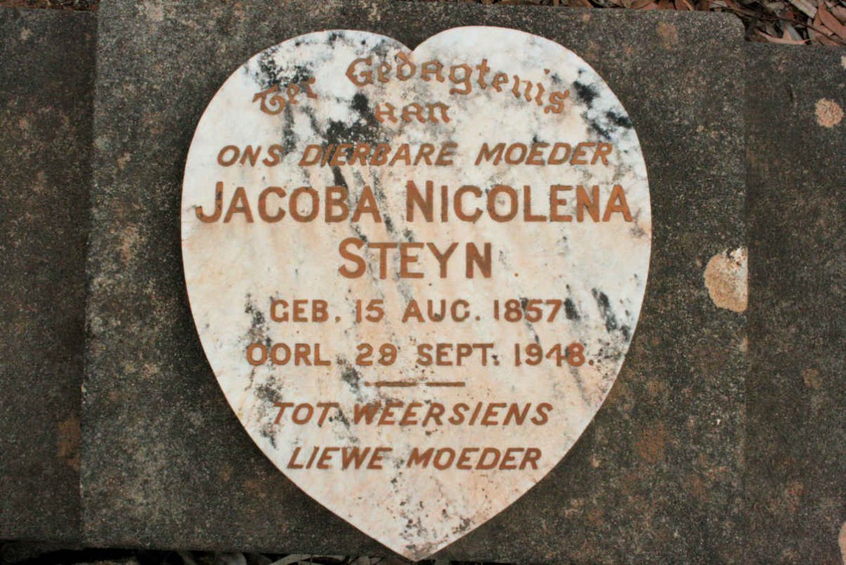STEYN Jacoba Nicolena 1857-1948