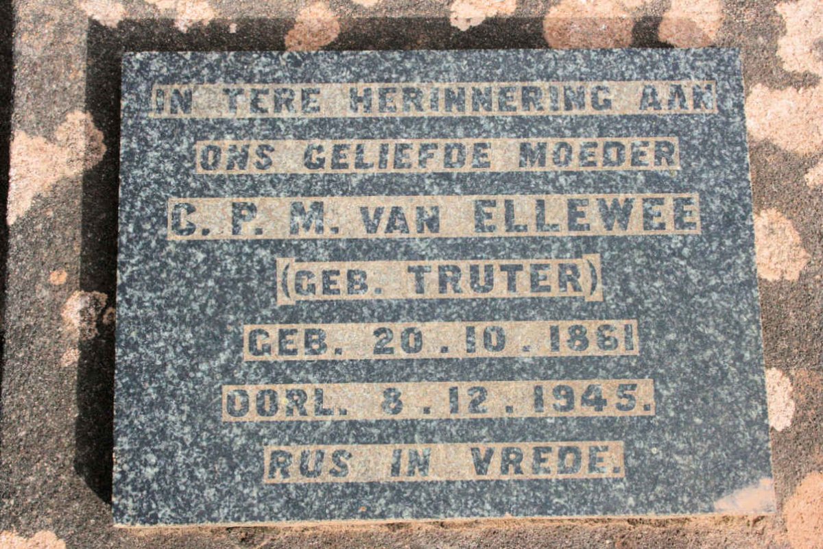 ELLEWEE C.P.M., van neé TRUTER 1861-1945