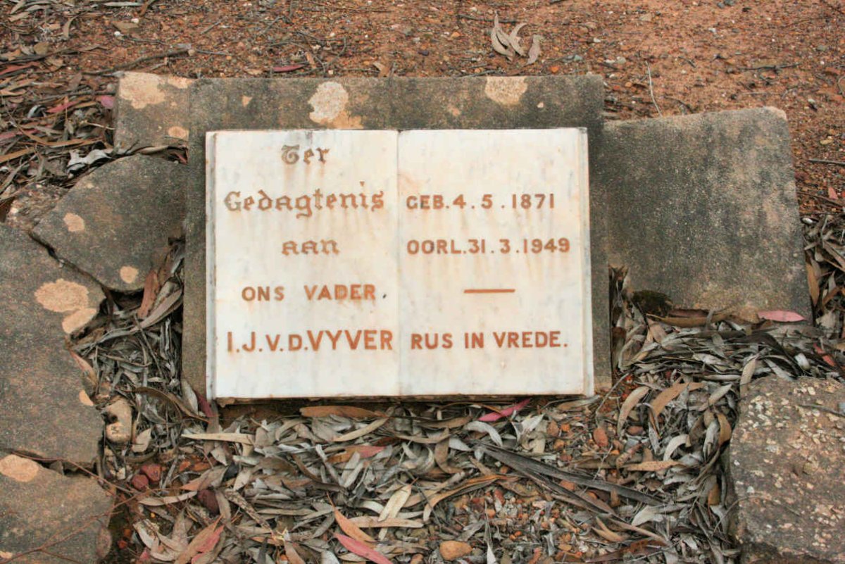 VYVER I.J., van der 1871-1949