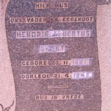 SWART Hendrik Alberus 1887-1945