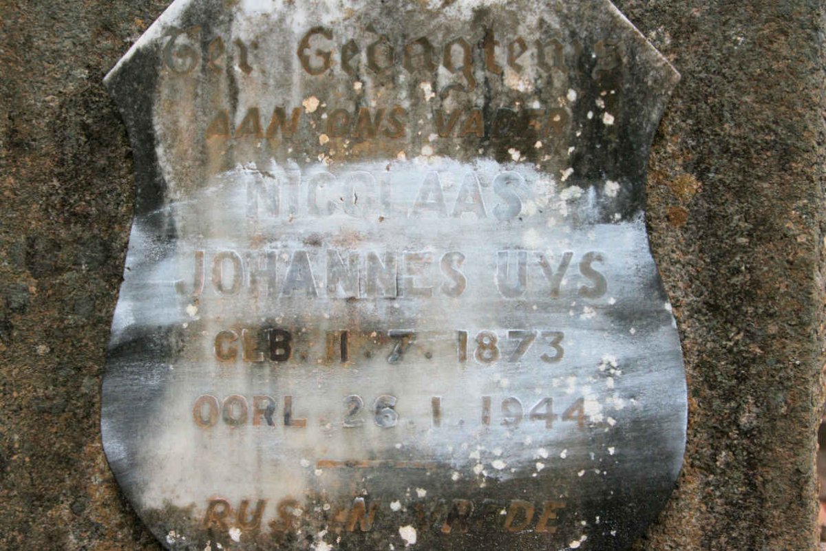 UYS Nicolaas Johannes 1873-1944