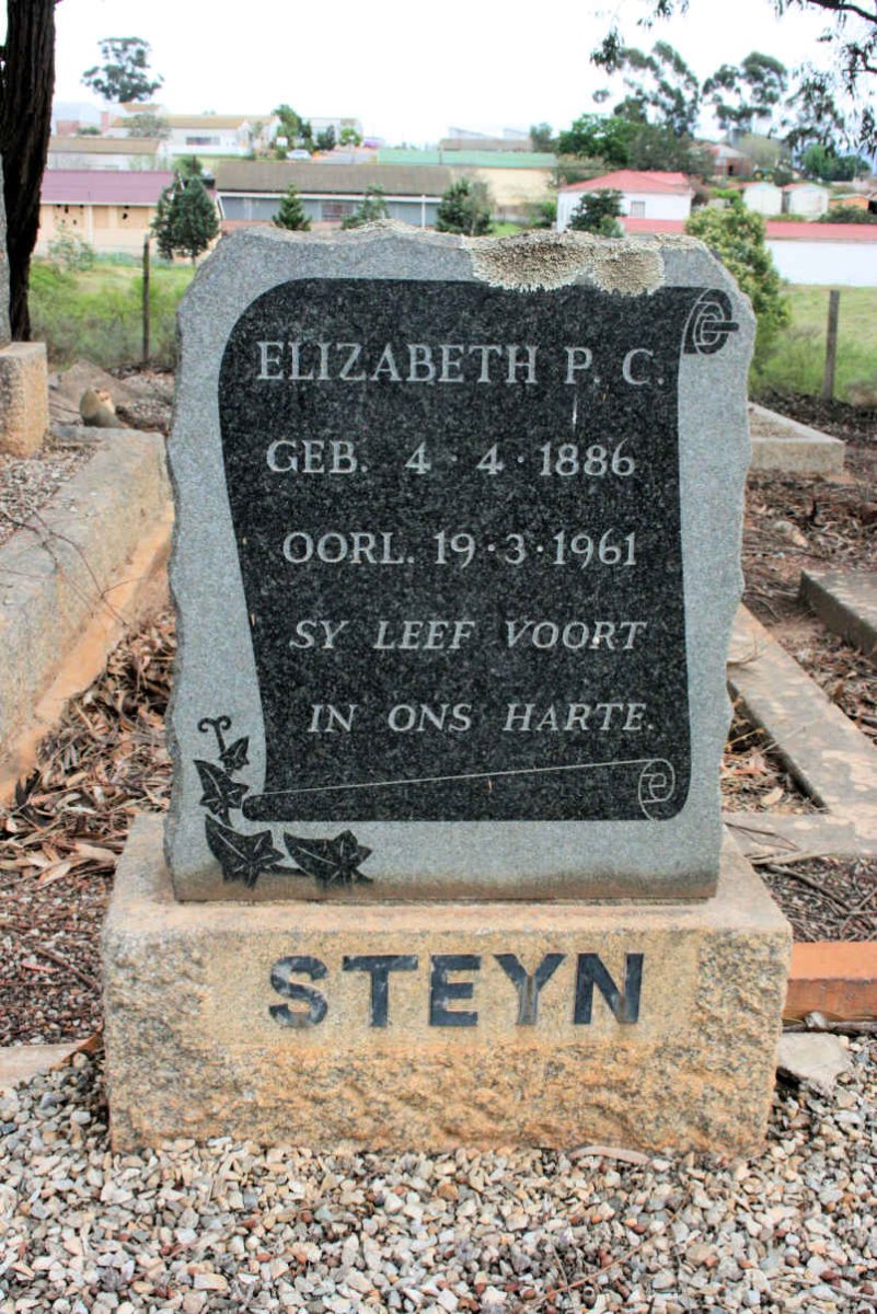 STEYN Elizabeth P.C. 1886-1961