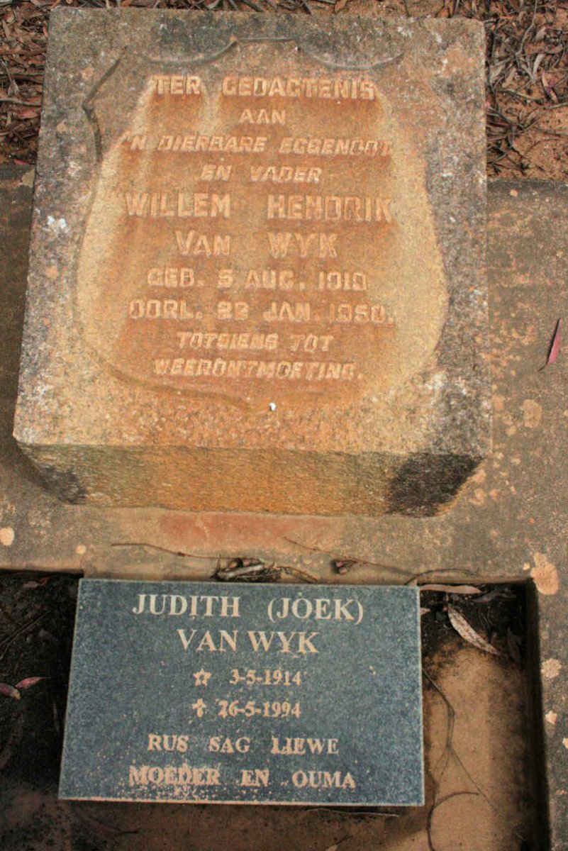 WYK Willem Hendrik, van 1910-1950 &amp; Judith 1914-1994
