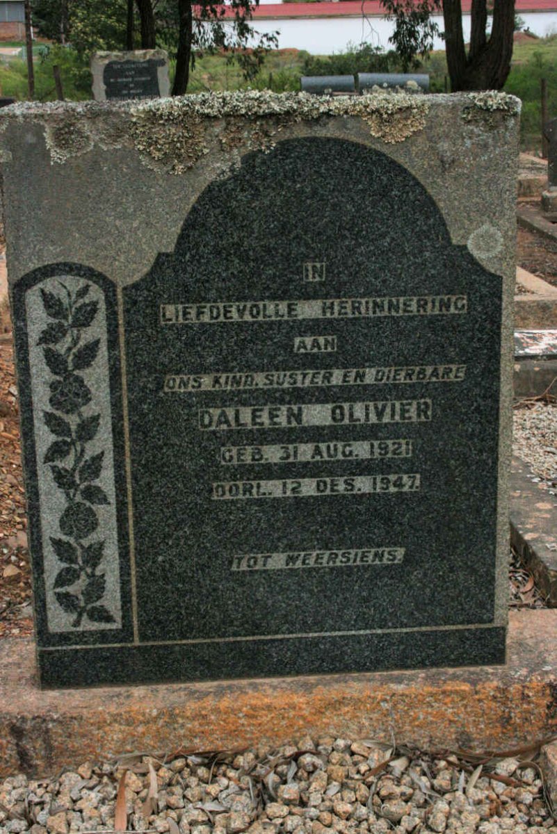 OLIVIER Daleen 1921-1947