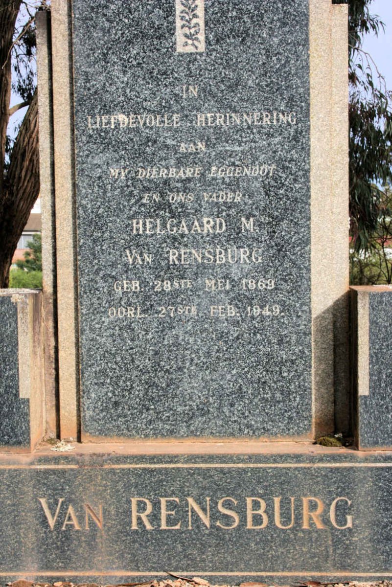 RENSBURG Helgaard M., van 1869-1949
