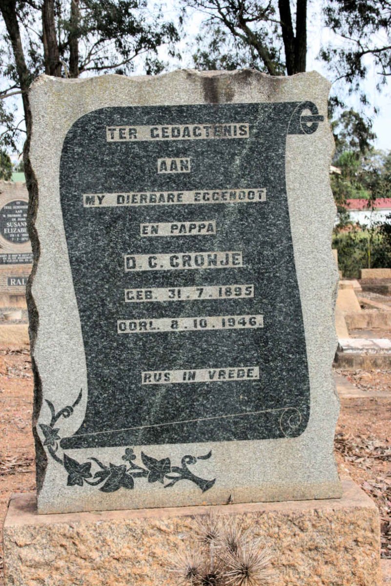 CRONJE D.C. 1895-1946