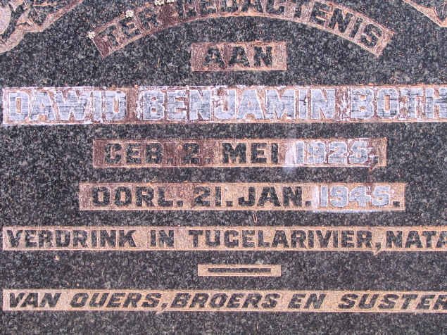 BOTHA Dawie Benjamin 1925-1945
