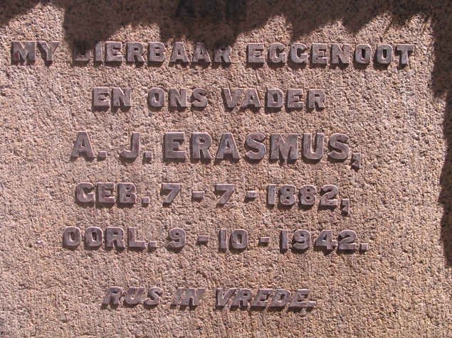 ERASMUS A.J. 1882-1942