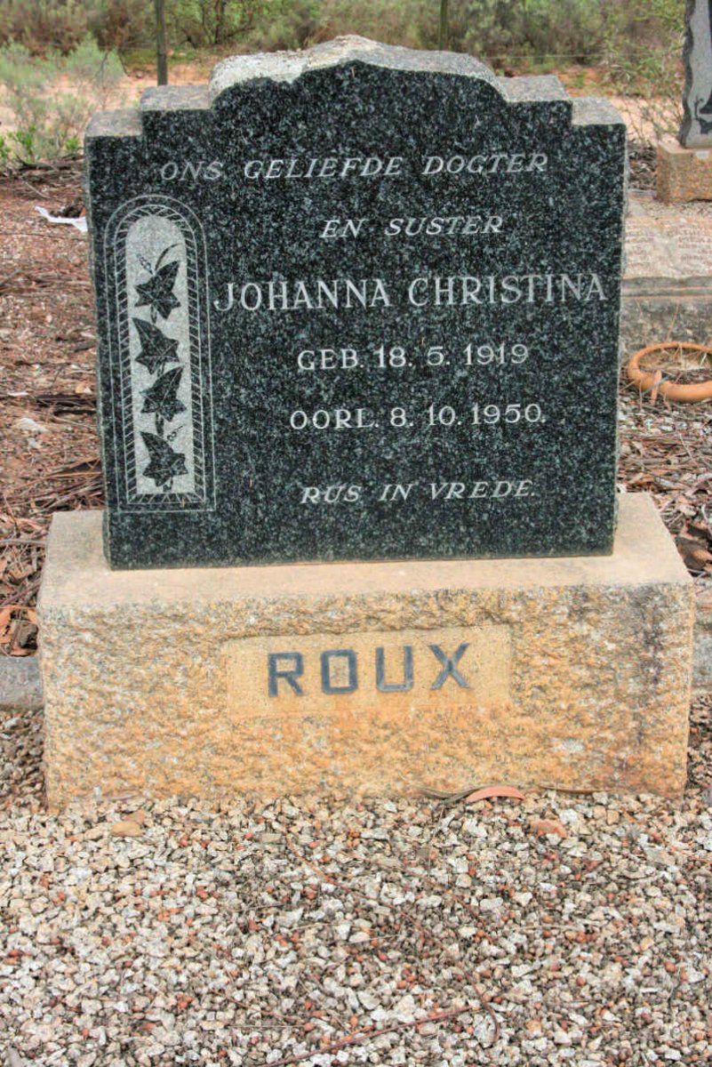 ROUX Johanna Christina 1919-1950