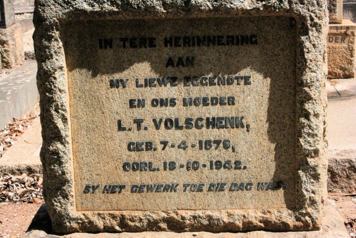 VOLSCHENK L.T. 1876-1942