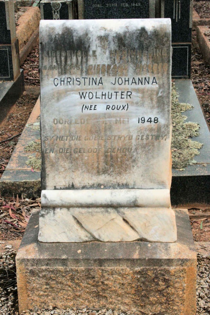 WOLHUTER Christiana Johanna -1949