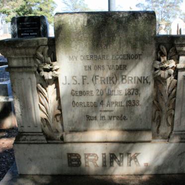 BRINK J.S.F. 1873-1933
