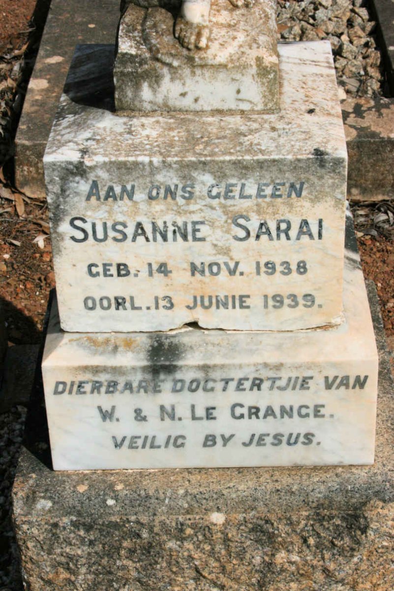 GRANGE Susanne Surai, la 1938-1939