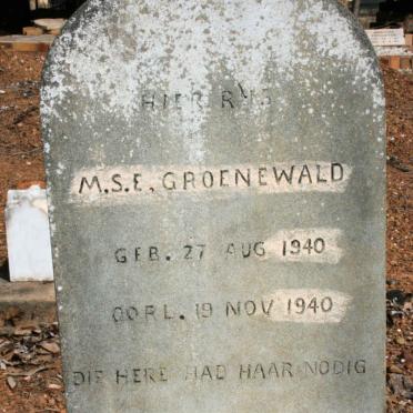 GROENEWALD M.S.E. 1940-1940