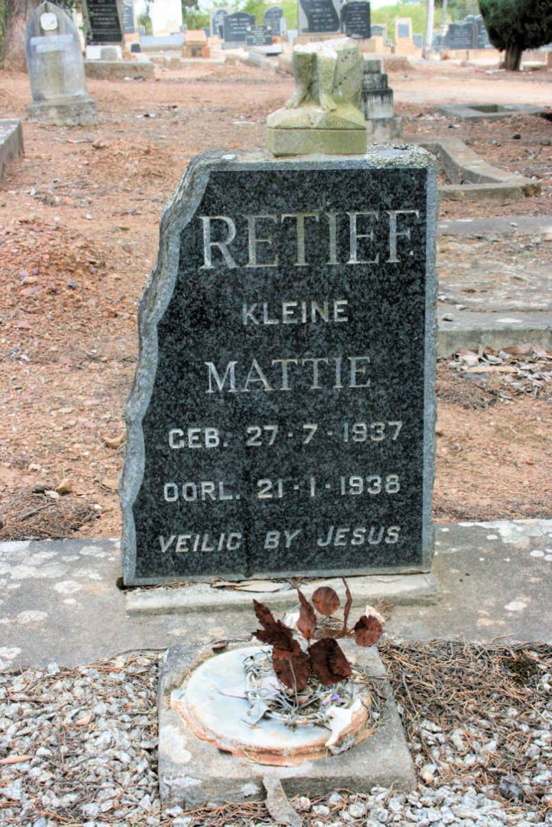RETIEF Mattie 1937-1938