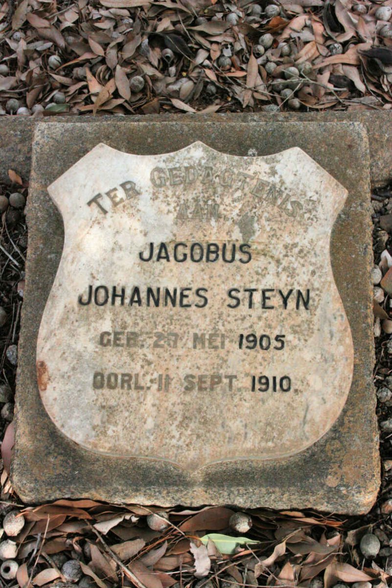 STEYN Jacobus Johannes 1905-1910