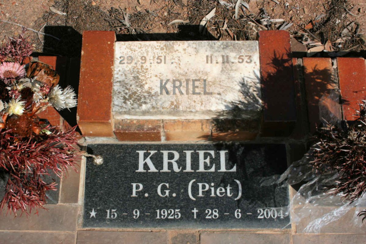 KRIEL P.G. 1925-2004 ::  KRIEL 1951-1953